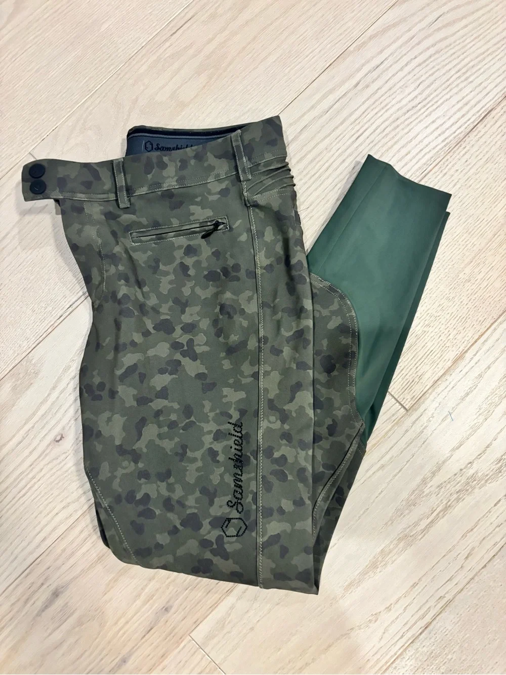Samshield RARE knee patch camo breeches NWOT - Picture 1 of 6